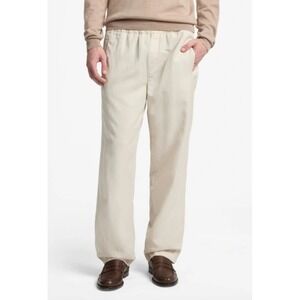 7 For All Mankind Italian Fabric Jogger Pants Bone 2XL Linen Blend High Rise